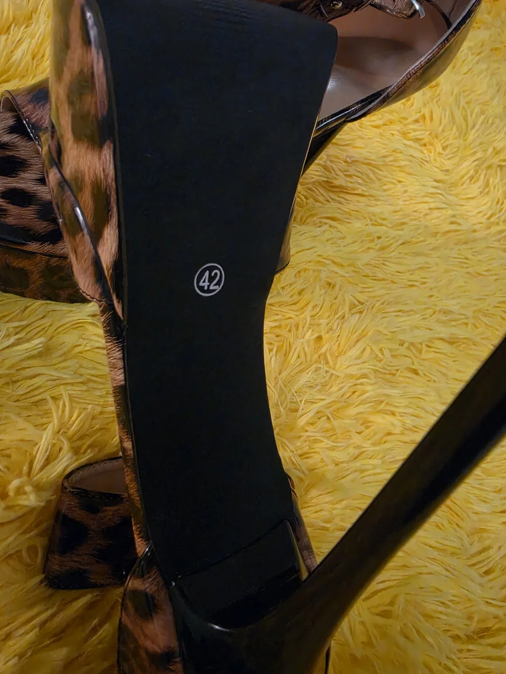 Leopard Platform Sandals in Brown - Women's High Heel Platforms